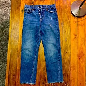 High Waist Levis Cropped Denim